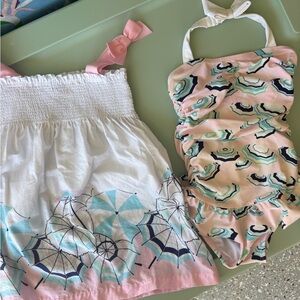 Janie and Jack White and Blue Striped Swimsuit